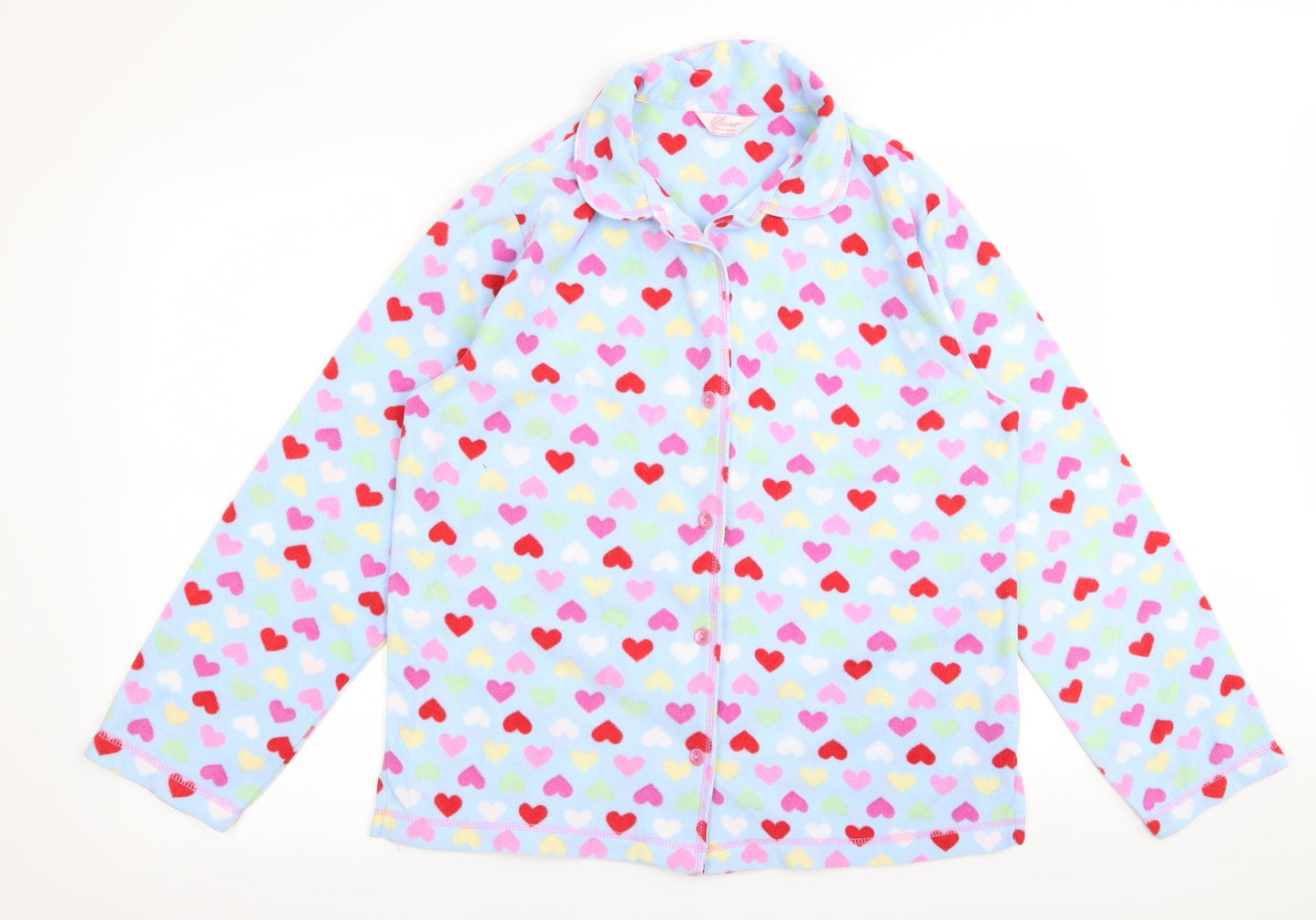 Secret Womens Multicoloured Solid  Top Pyjama Top Size 16  - Heart Detail