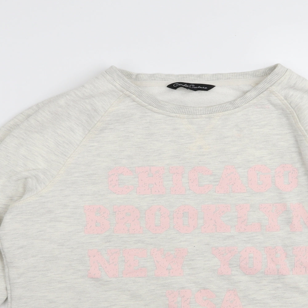 Candy Couture Girls Grey   Pullover Jumper Size 14 Years