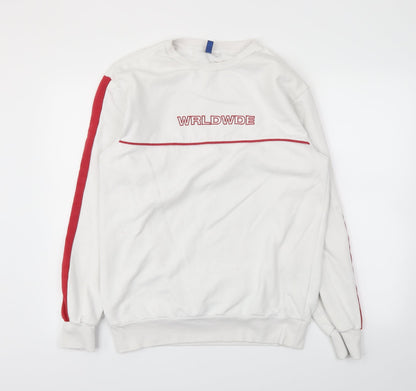 Preloved H&M Womens White   Pullover Jumper Size M - Front