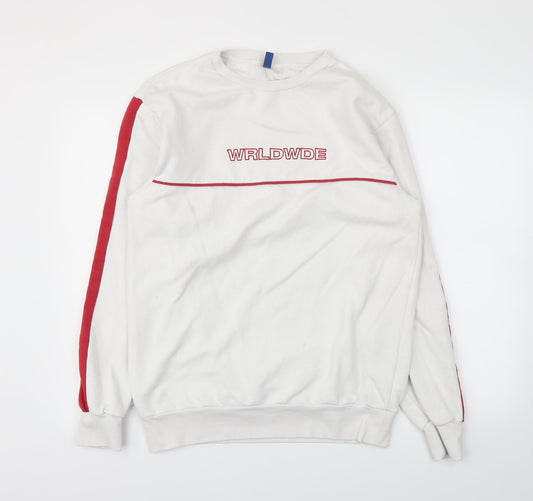 H&M Womens White   Pullover Jumper Size M