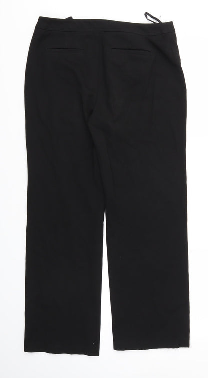 Country Casuals Womens Black Trousers Size 10 L30 in