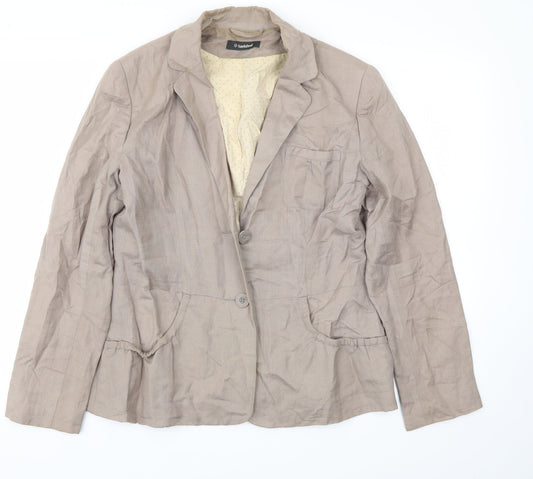 Hawkshed Womens Beige   Jacket Blazer Size 12