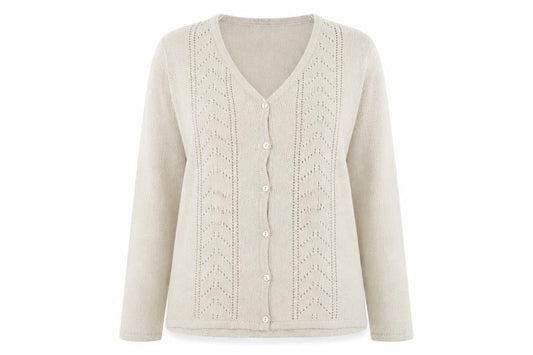 Bonmarché Womens Beige Cardigan Jumper Size M