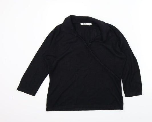 M&Co Womens Black   Pullover Jumper Size L
