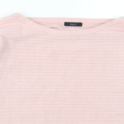 Preloved M&Co Womens Pink   Pullover Jumper Size 16 - Detail
