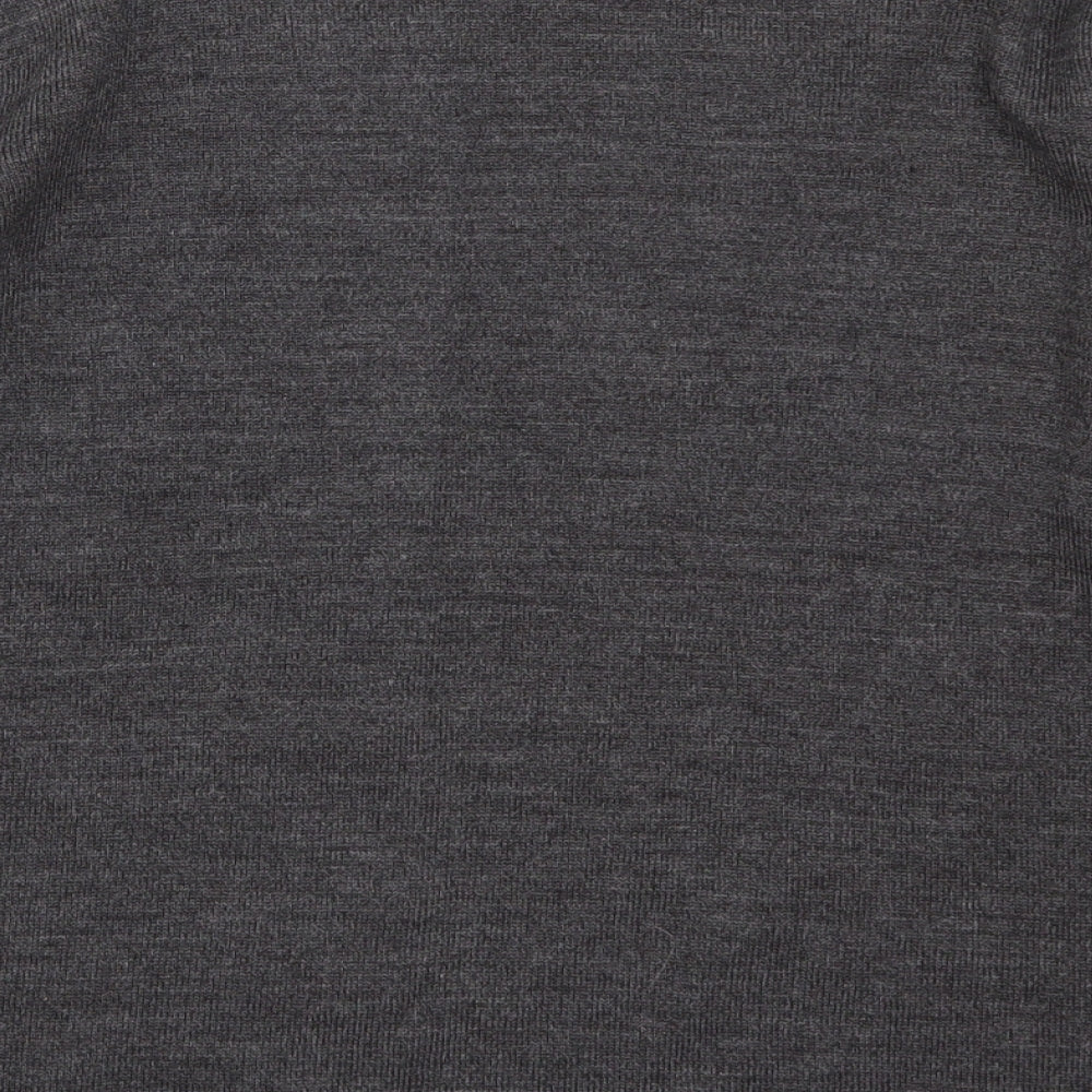 Classic Womens Grey Geometric  Pullover Jumper Size S  - Pink