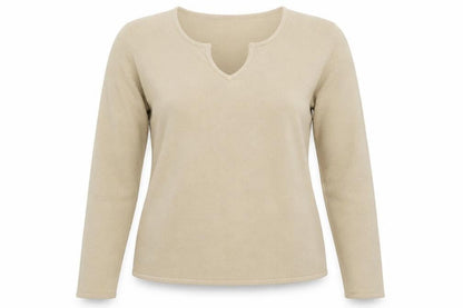 Front view of Atmosphere women’s beige jumper, size UK 14