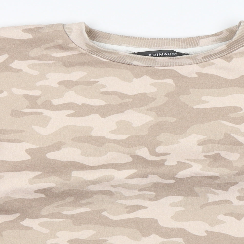 Primark Womens Beige Camouflage  Pullover Sweatshirt Size XS