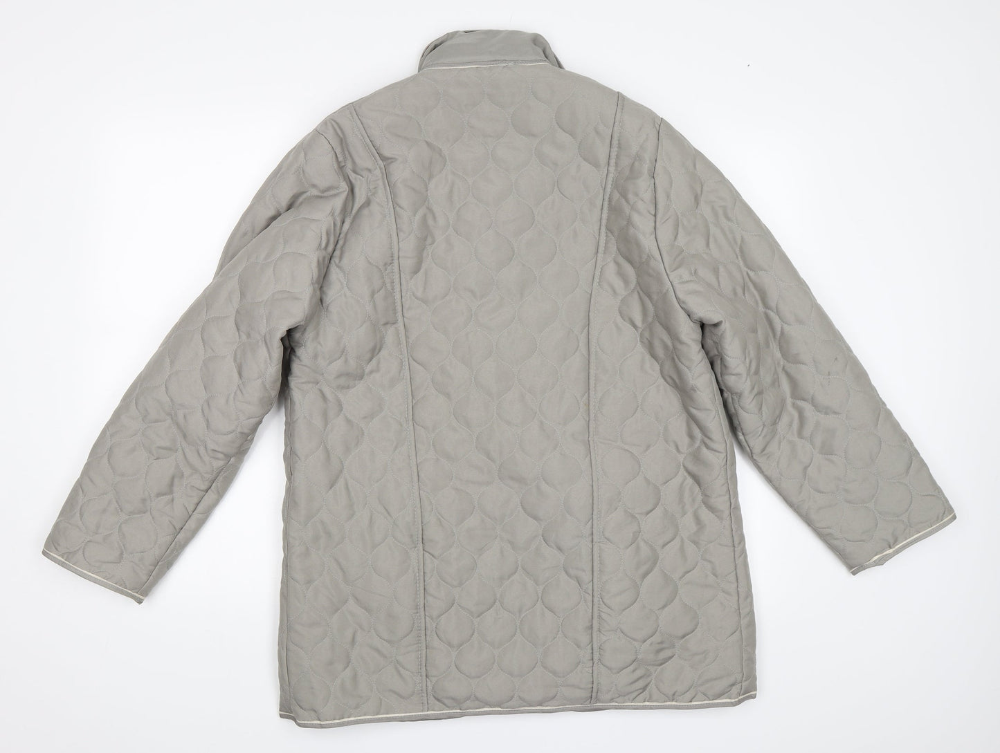 Gabriella Vicenga Womens Grey   Quilted Coat Size 10