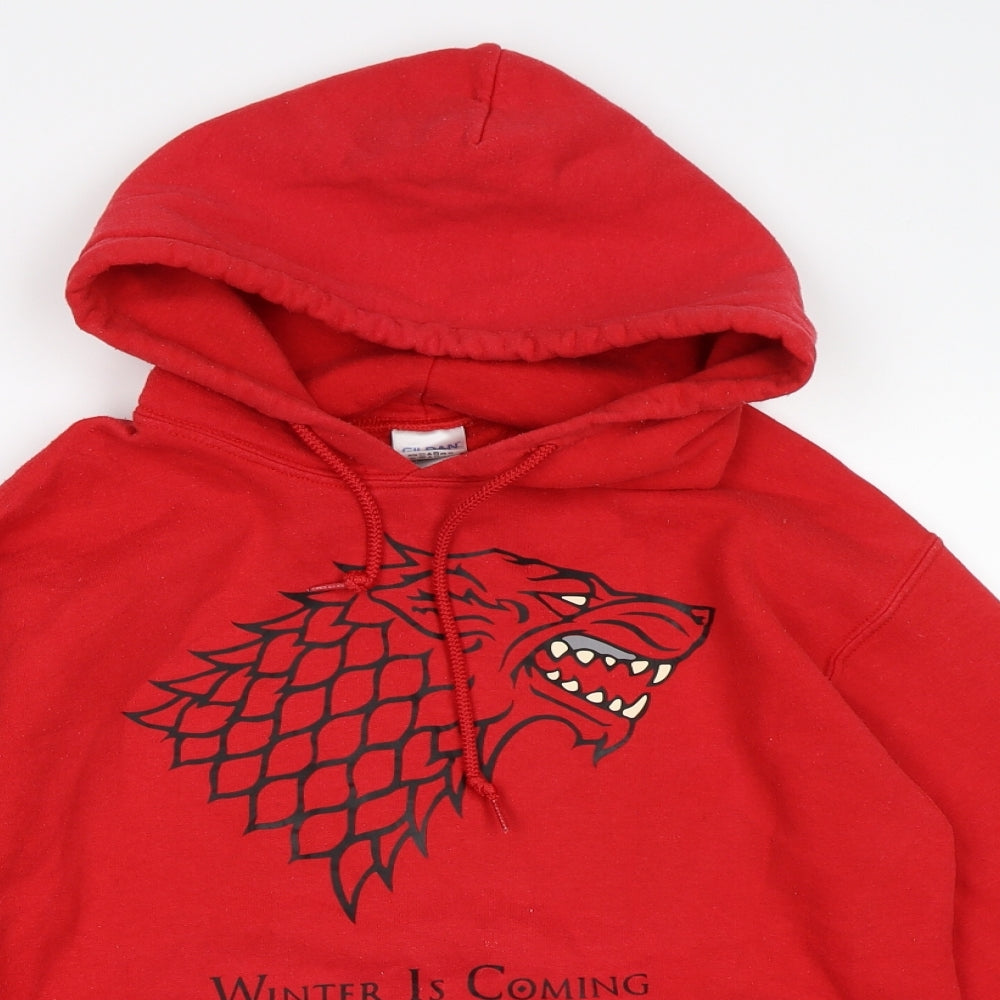 Gildan Mens Red   Pullover Hoodie Size S
