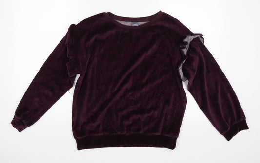 NEXT Girls Purple  Velour Pullover Sweatshirt Size 12 Years