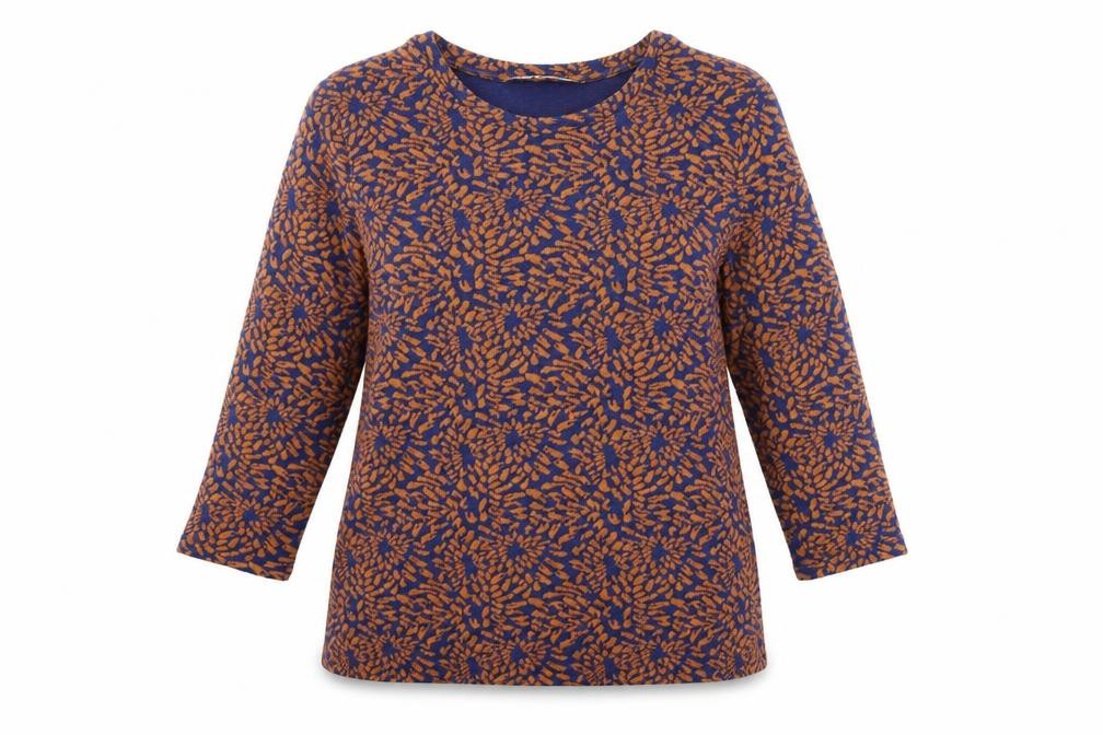 TU Womens Orange Geometric  Pullover Jumper Size 14