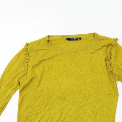 Preloved Mango Womens Yellow   Pullover Jumper Size M - Detail