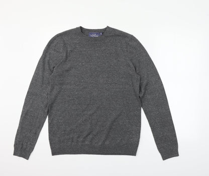 Preloved Topman Mens Grey   Pullover Jumper Size S - Front