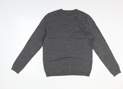 Preloved Topman Mens Grey   Pullover Jumper Size S - Back