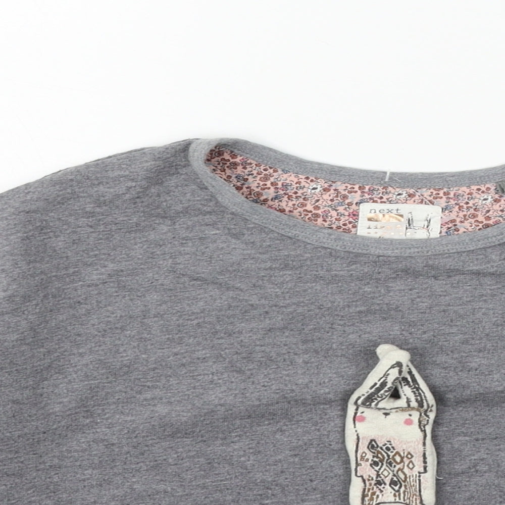 NEXT Girls Grey   Pullover Jumper Size 4-5 Years