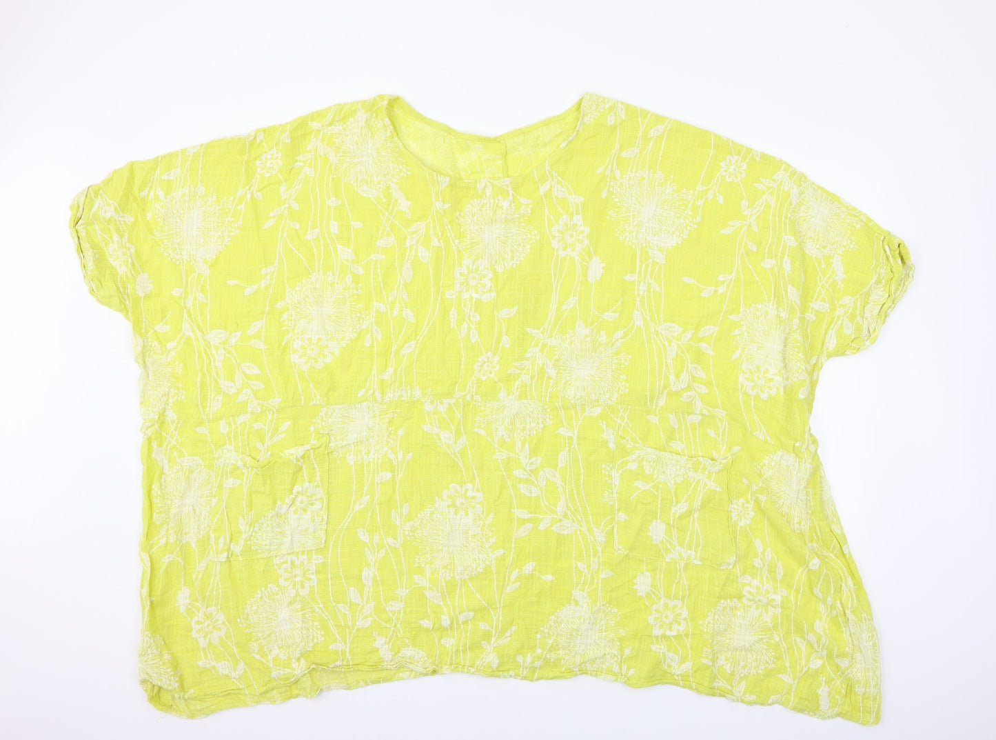 Preworn Womens Yellow   Basic Blouse One Size  - star
