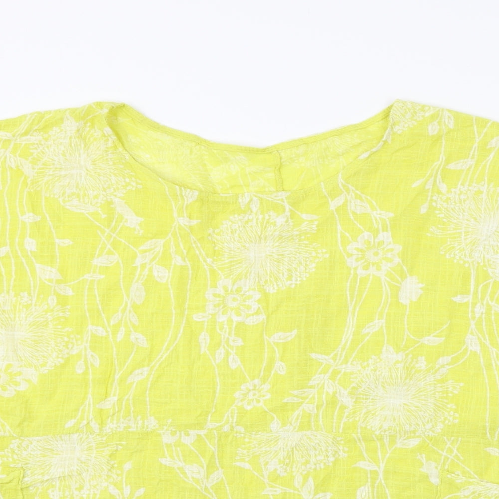 Preworn Womens Yellow   Basic Blouse One Size  - star