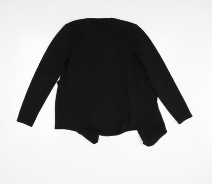Back view of Papaya women’s black cardigan jumper, size UK 10