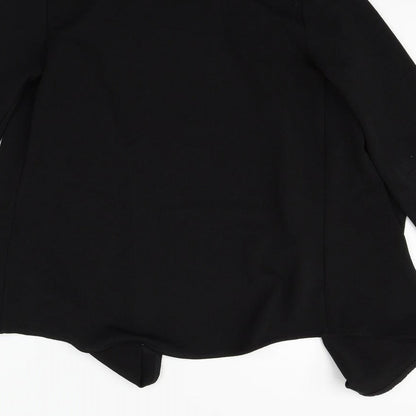 Brand and care label for Papaya women’s black cardigan jumper, size UK 10