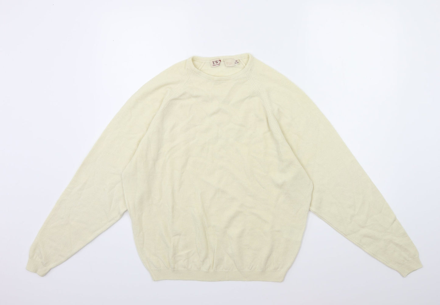 EWM Womens Beige  Knit Pullover Jumper Size 14