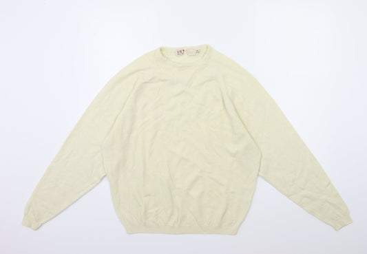 EWM Womens Beige  Knit Pullover Jumper Size 14