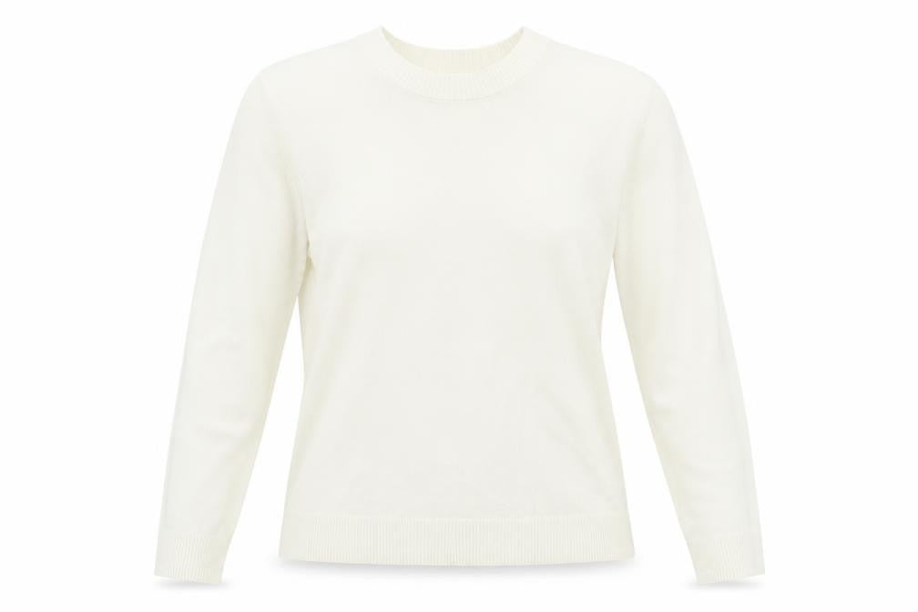 H&M Womens White  Knit Pullover Jumper Size M