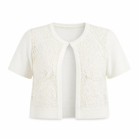 Fay Louise Womens White  Knit Cardigan Jumper Size L