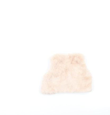Back view of H&M Baby Pink Gilet Jacket, size 6-9, Months
