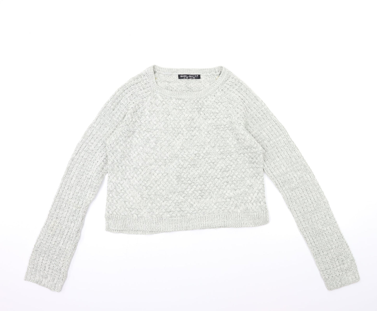 Select Womens Grey  Knit Pullover Jumper Size 12