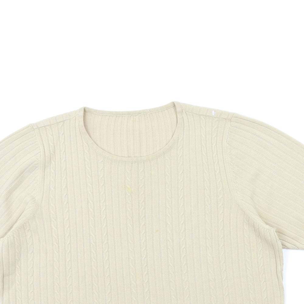 BHS Womens Beige  Knit Pullover Jumper Size 18