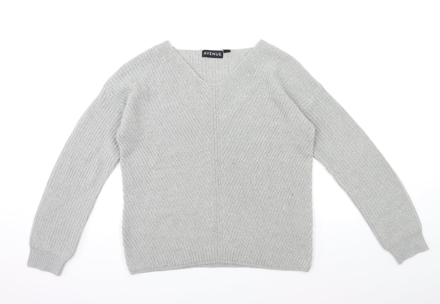 Avenue Womens Grey  Knit  Jumper Size 12