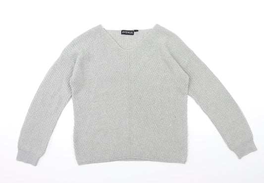 Avenue Womens Grey  Knit  Jumper Size 12