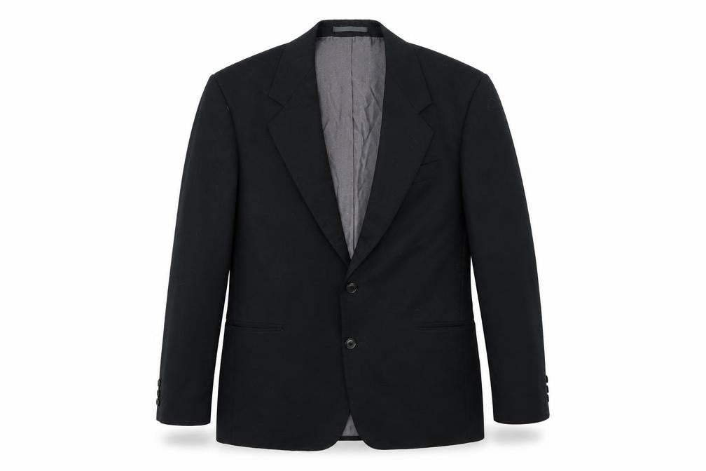 Preworn Mens Black   Jacket Suit Jacket Size 38