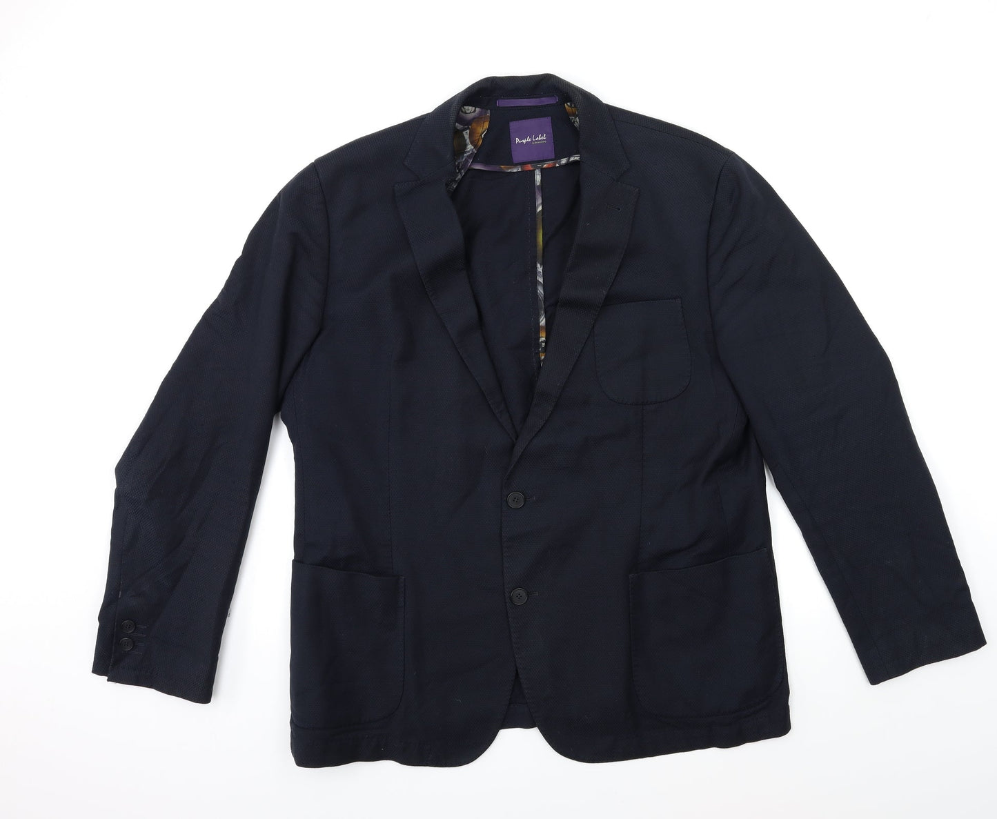 Purple Label Mens Blue   Jacket Suit Jacket Size 46