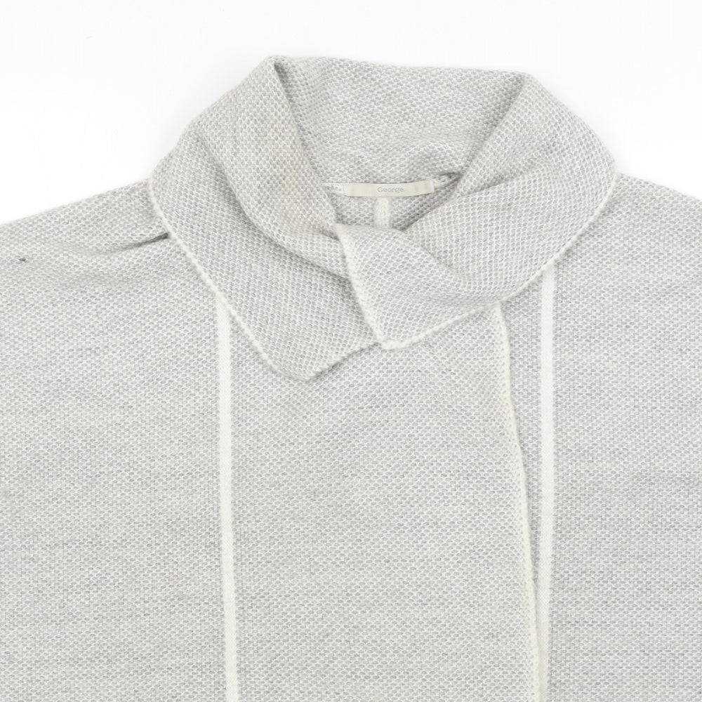George Womens Grey   Wrap Jumper Size S