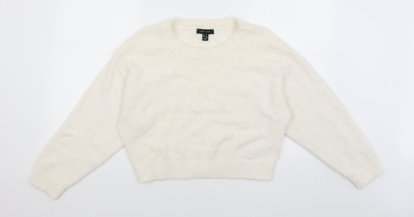 New Look Womens White   Pullover Jumper Size S