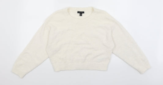 New Look Womens White   Pullover Jumper Size S