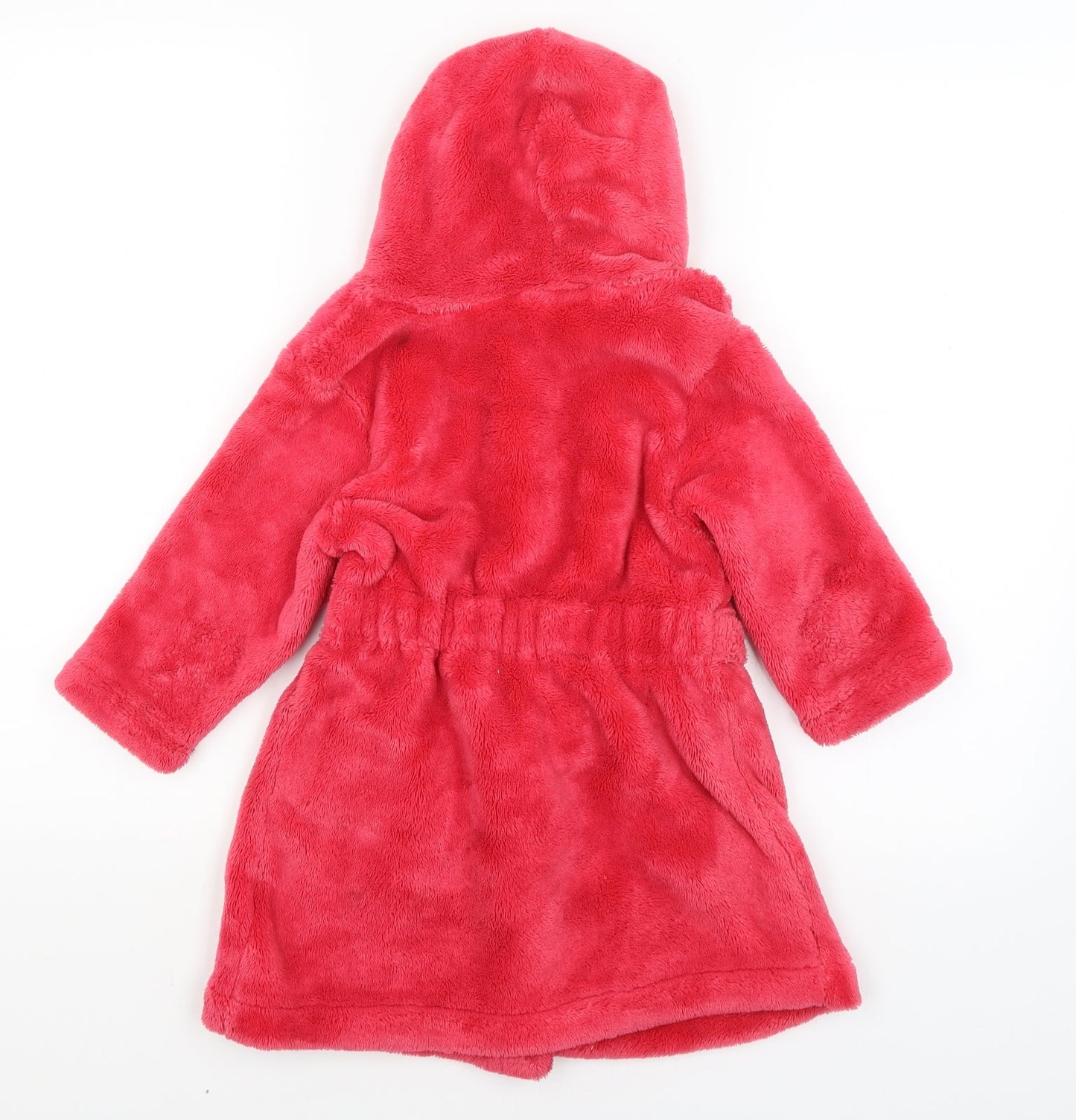 George Girls Red Solid  Kimono Robe Size 2-3 Years
