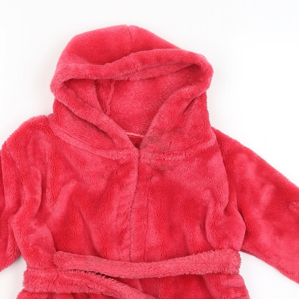 George Girls Red Solid  Kimono Robe Size 2-3 Years
