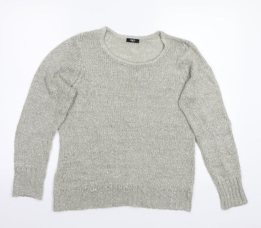 M&Co Womens Grey   Pullover Jumper Size L