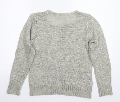 M&Co Womens Grey   Pullover Jumper Size L