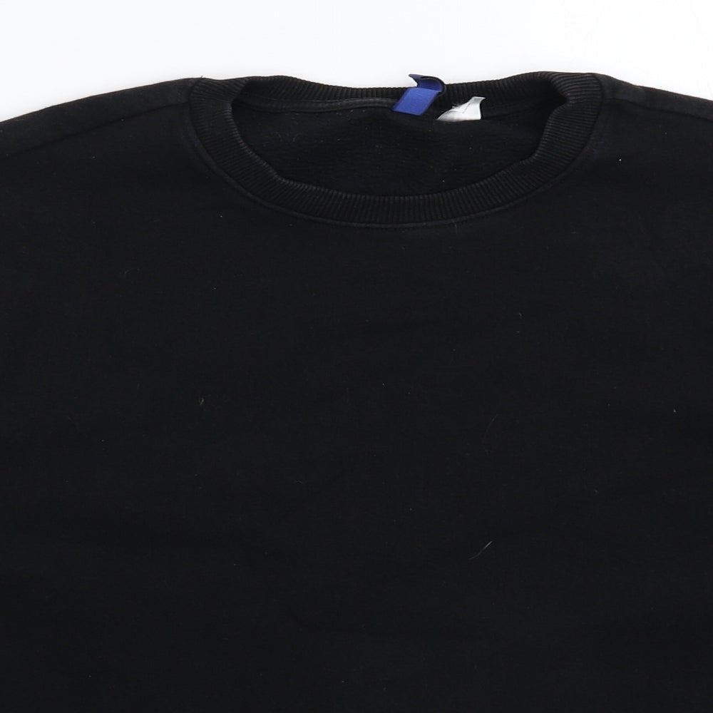 Divided Womens Black   Pullover Sweatshirt Size XS  - Cropped