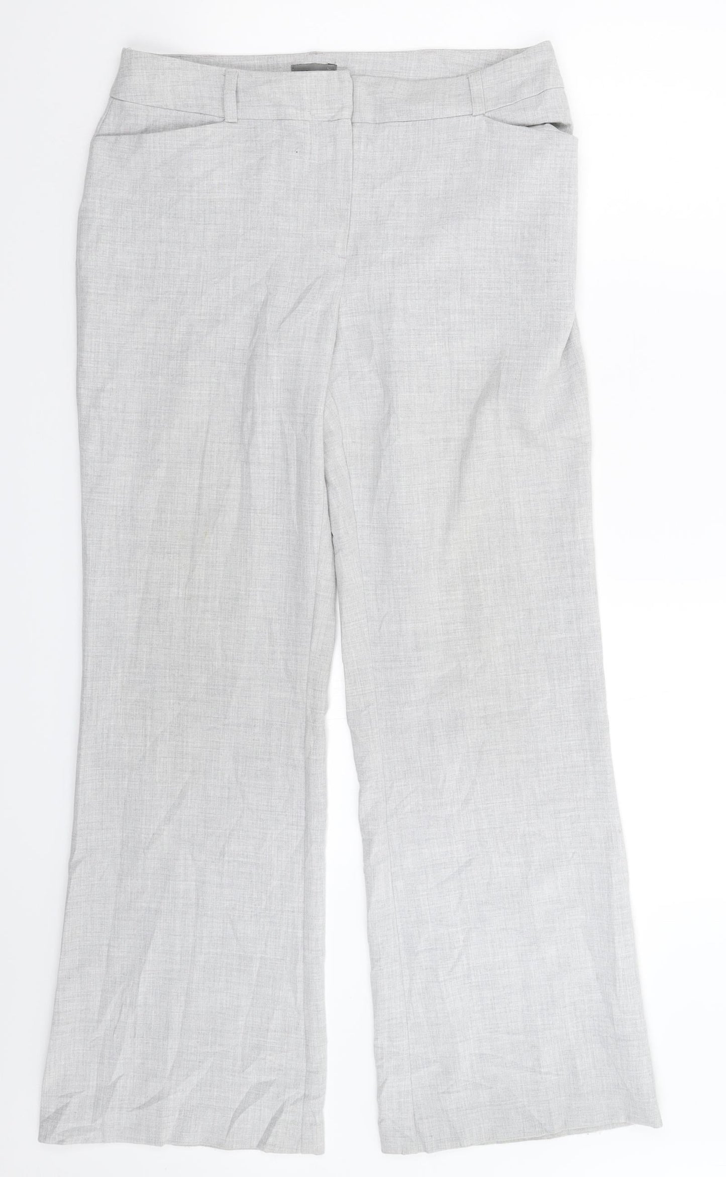 Preworn Womens Grey   Dress Pants Trousers Size 12 L30 in