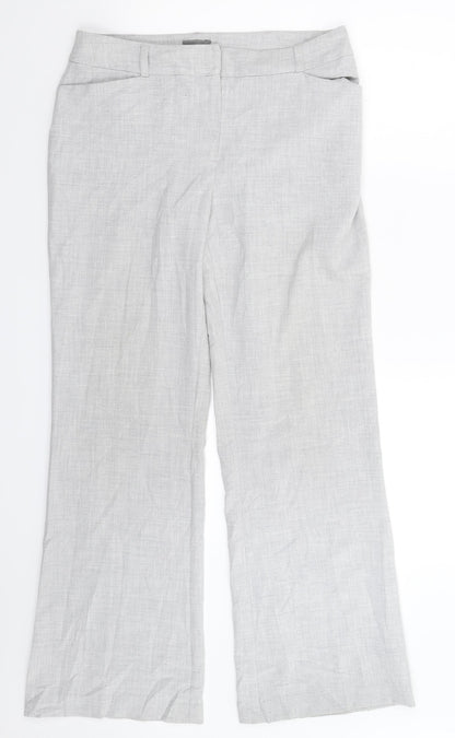 Preworn Womens Grey   Dress Pants Trousers Size 12 L30 in