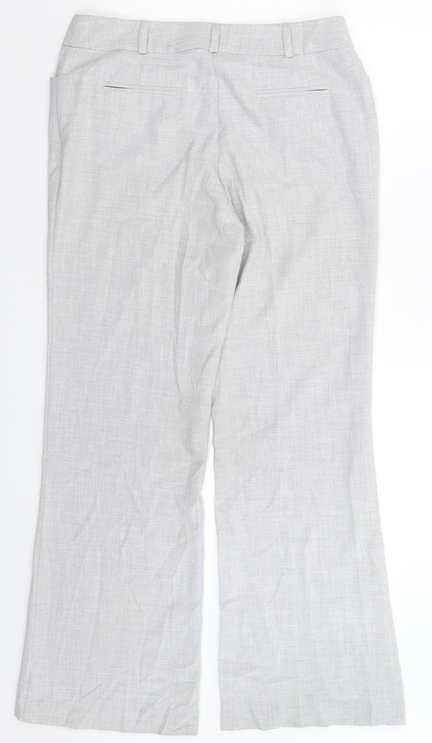 Preworn Womens Grey   Dress Pants Trousers Size 12 L30 in