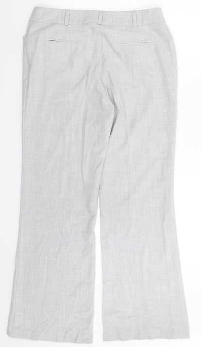 Preworn Womens Grey   Dress Pants Trousers Size 12 L30 in