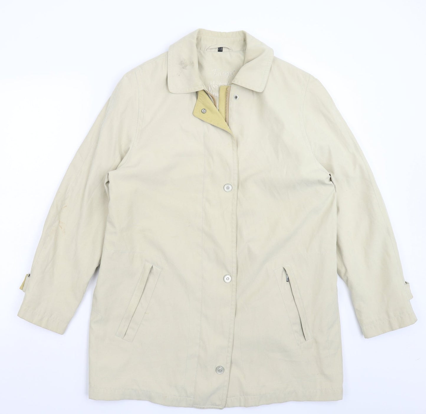 Ensign Womens Beige   Jacket Coat Size 12