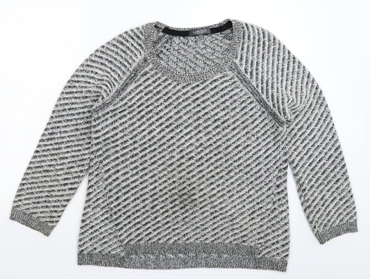 Marks and Spencer Womens Grey  Knit Pullover Jumper Size 14