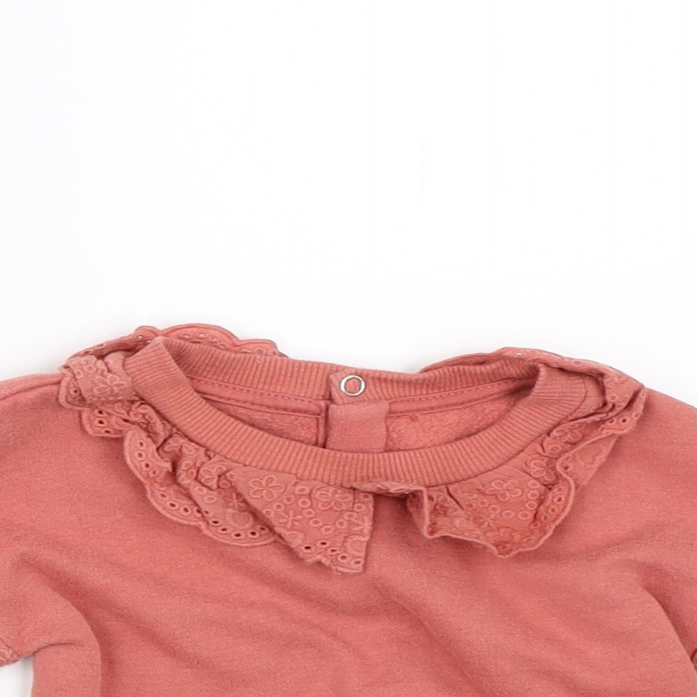 Primark Girls Orange   Pullover Jumper Size 6-9 Months
